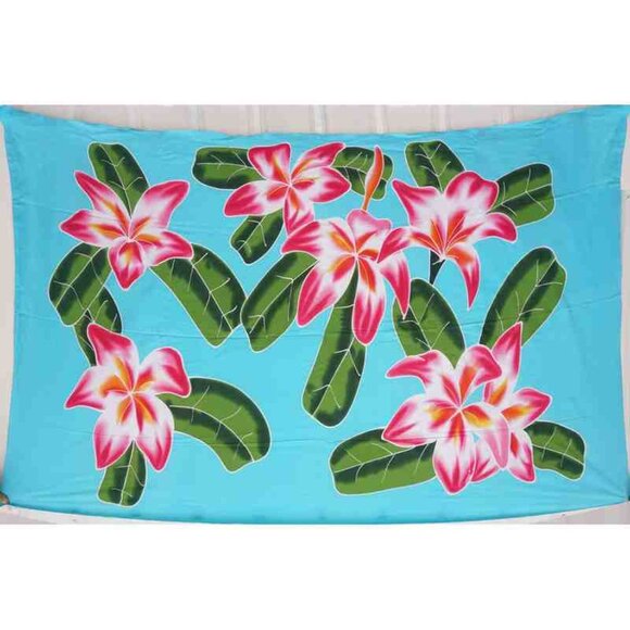 CM34 Floral Batik Plus 38" Open Hand Painted Cover Up Midi Cardigan fit up to 5X - Picture 2 of 2